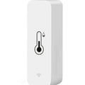 White rectangular WiFi temperature and humidity sensor with compact dimensions for smart home monitoring