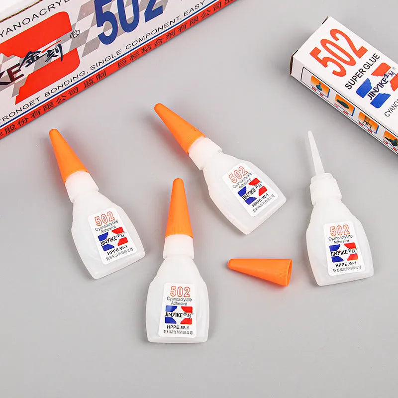 Tube of instant strong shoe repair glue in 3g and 8g sizes for fixing soles and heels.
