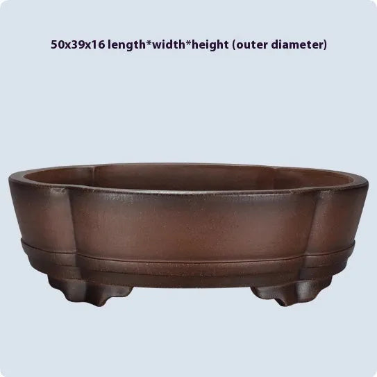 Classical purple clay flower pot for indoor plants with dimensions 50x39x16cm