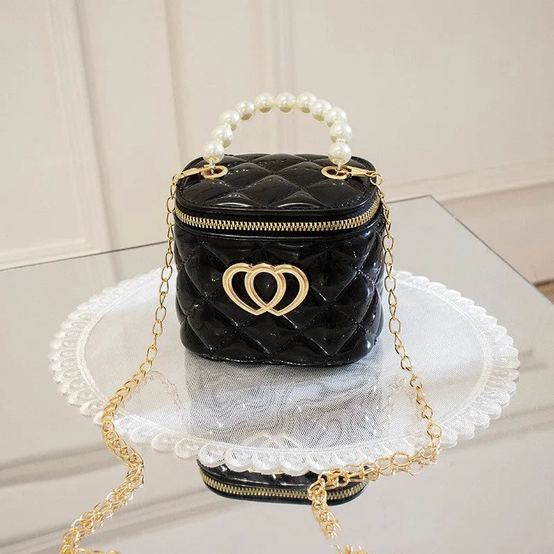 PVC bucket gel bag with heart pattern in seven colour options