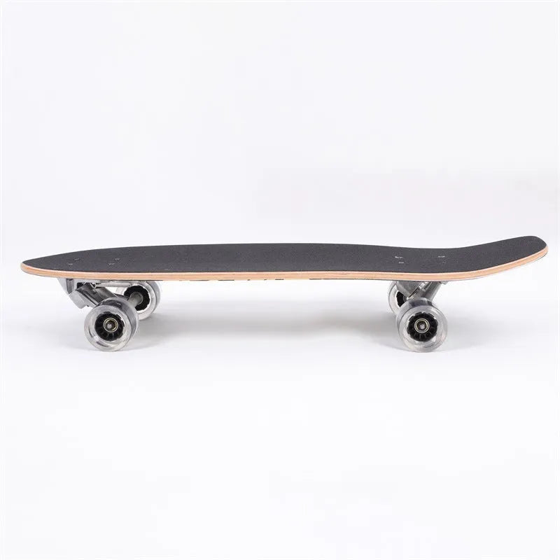 White 31-inch maple street scooter skateboard for urban commuting