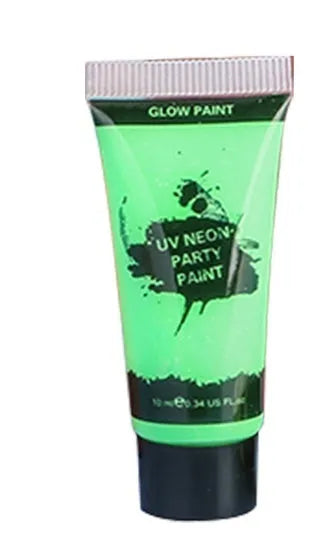 25ml tube of neon face and body paint in selected colour with safe non-toxic labelling