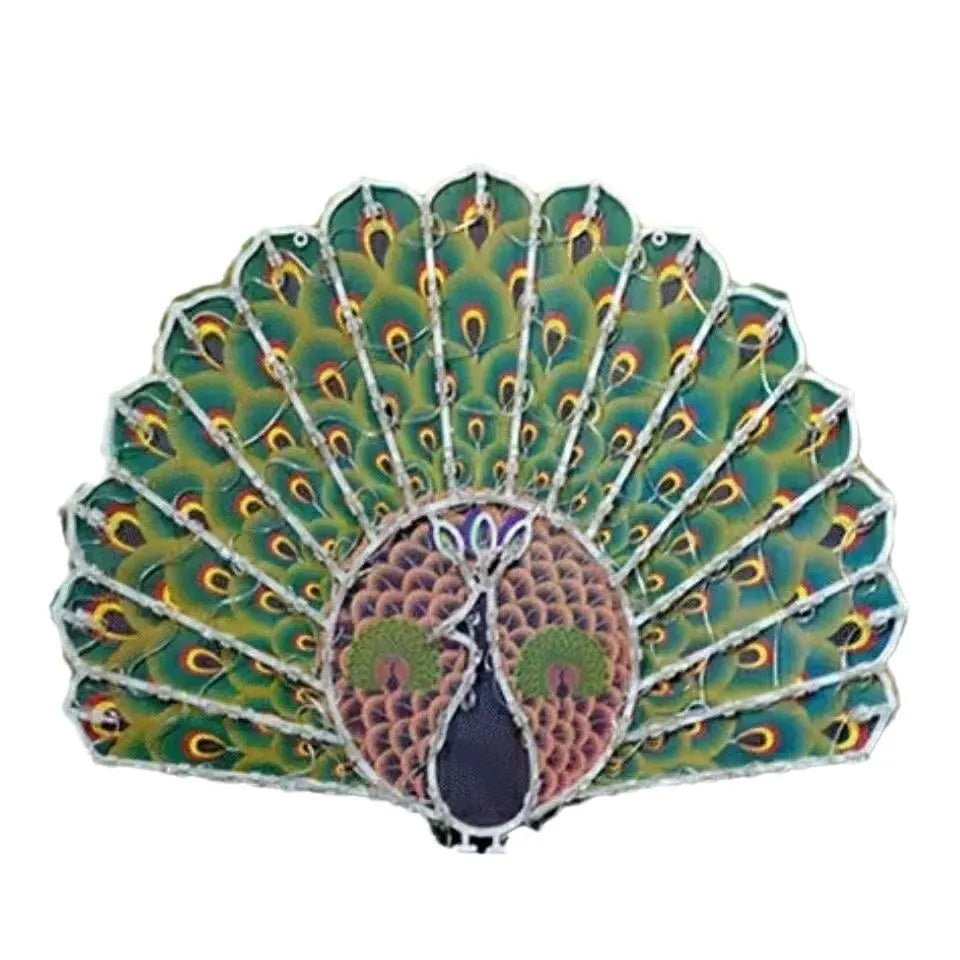 Christmas festival outdoor plug-in string lights with peacock, heart, sunflower, and star designs