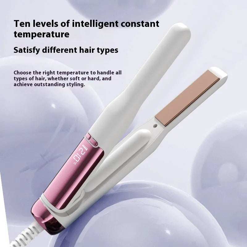 Men's hair straightener in black with USB cable, multi-gear adjustable control for long-lasting shaping