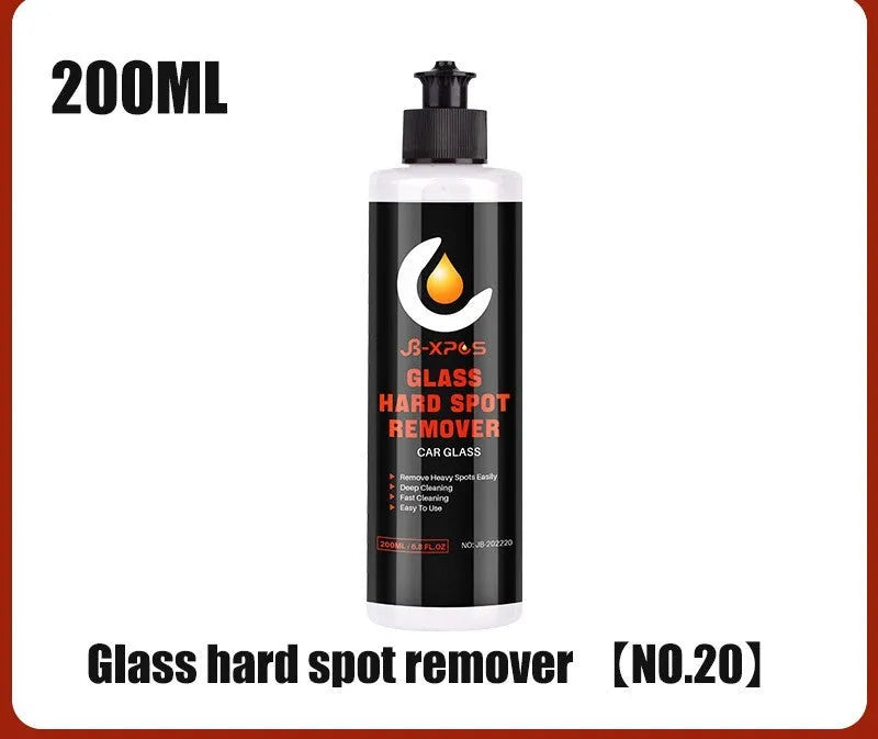 Glass oil film remover cleaning cream container showing 50ml 100ml 200ml size options for car windscreens