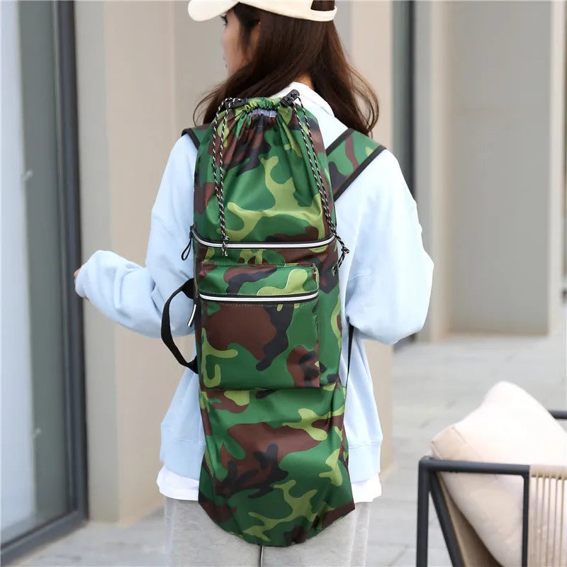 Waterproof nylon skateboard backpack with 20-35L capacity in multiple colour options