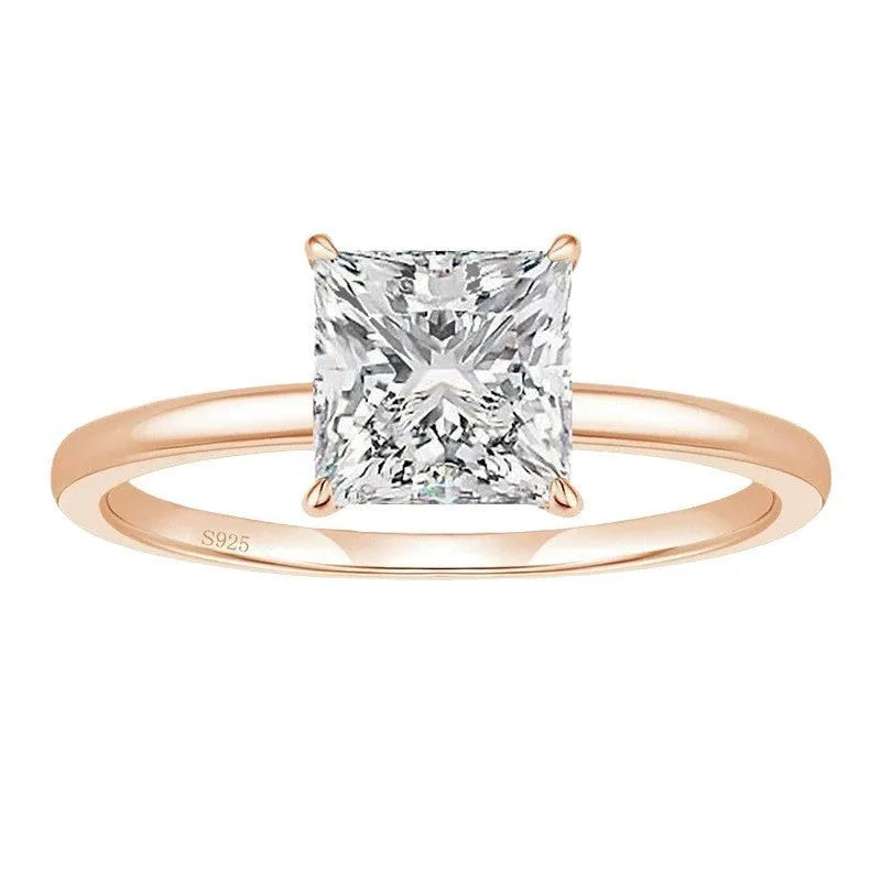 A simple geometric round ring made from 925 sterling silver, shown in gold, rose gold, and silver colour options.