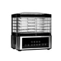 Silver stainless steel fruit dehydrator food dryer with control panel
