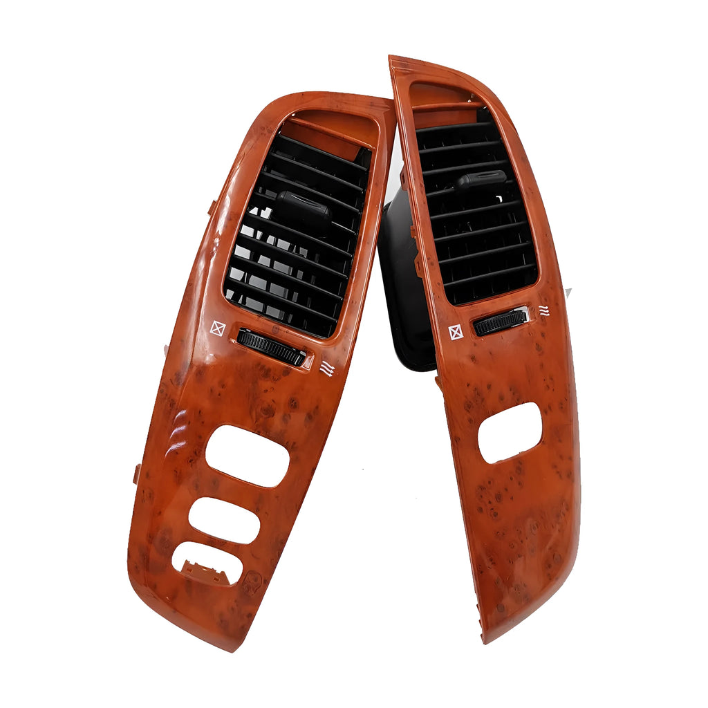 Peach wood coloured ABS plastic air outlet decorative cover panel.