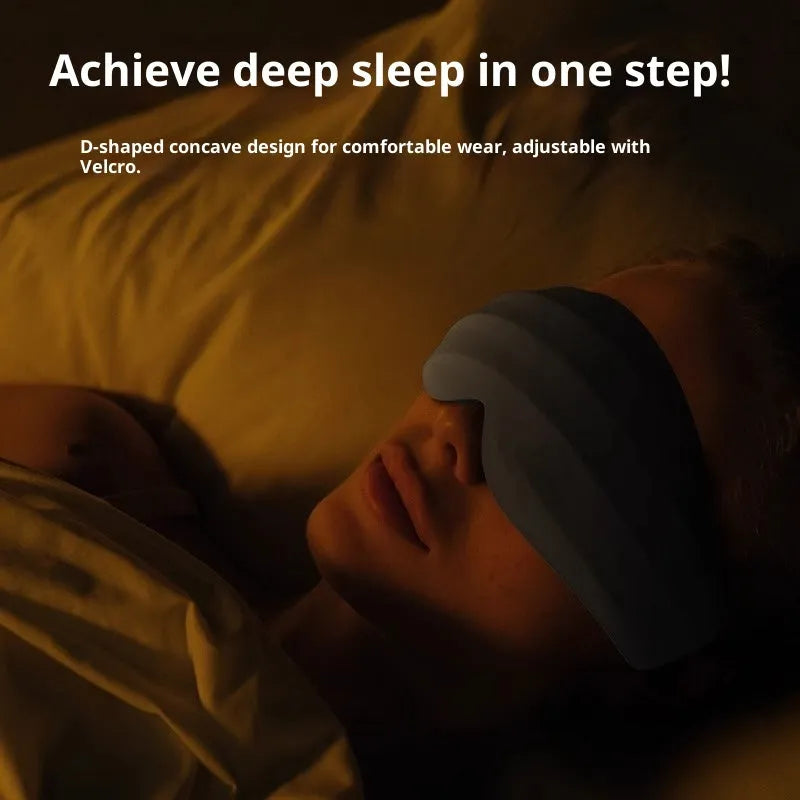 3D three-dimensional shading eye mask in black nylon polyurethane for sleep and eye fatigue relief