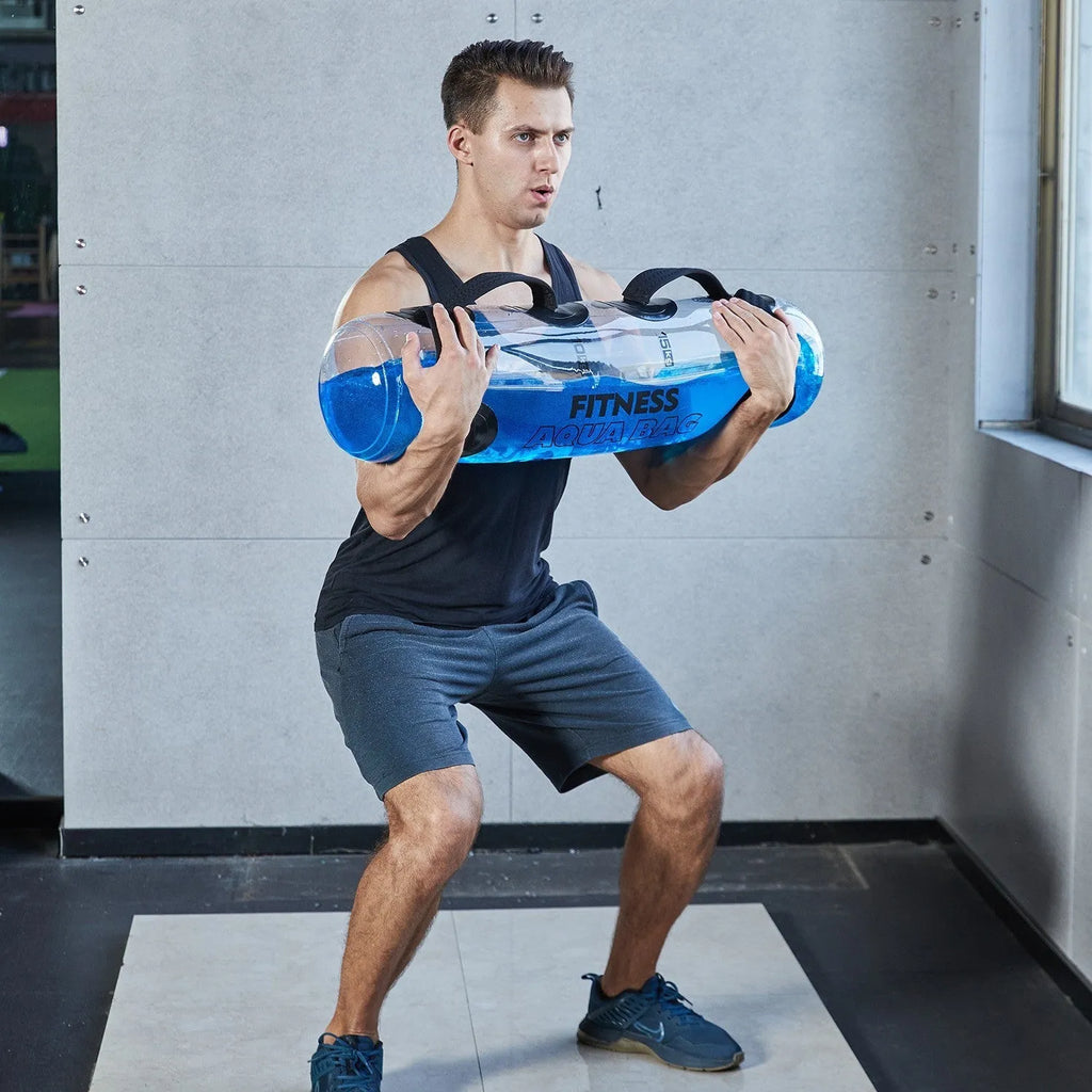 Transparent PVC inflatable water weight lifting bag for fitness training