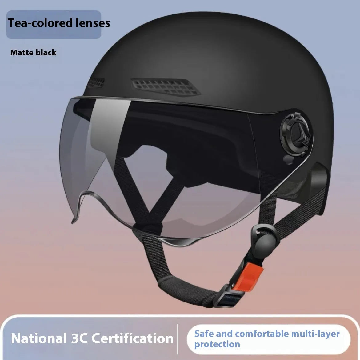 3C certified electric motorcycle helmet with sun protection in multiple colours