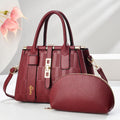 Round PU crossbody shoulder handbag in seven colour options showing 28cm width