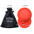 Orange natural rubber golf strength training mat for centre of gravity practice