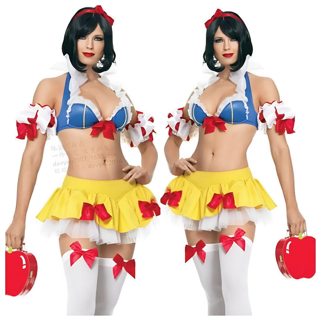 Snow White anime dress costume complete set with headwear, 8569 colour style