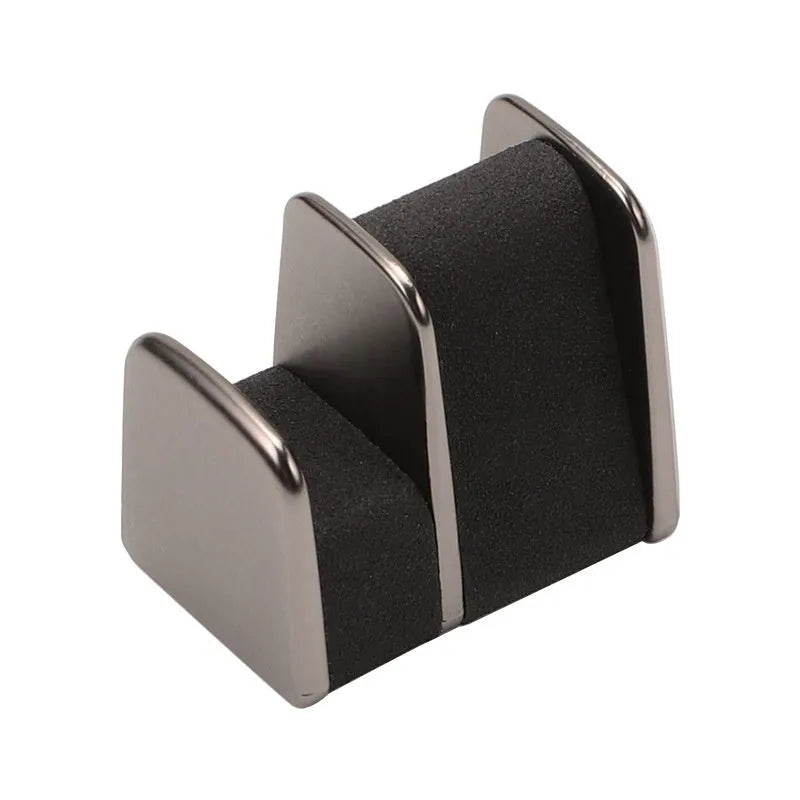 Car dashboard glasses clip nose pad in zinc alloy leather construction