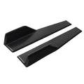 Black PU car side skirt with 3D carbon fiber pattern pair for universal fit