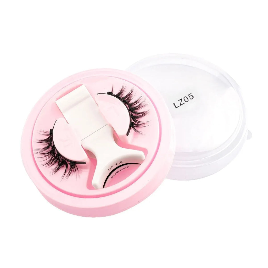 Reusable waterproof false eyelashes with glue-free band in five thickness specifications