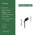 Outdoor aluminium ground lamp with A-style design for garden and pathway LED lighting.
