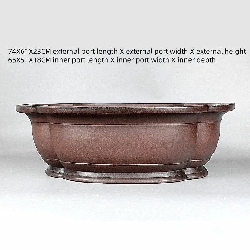 Handmade Chinese style antique crabapple shaped purple clay flower pot