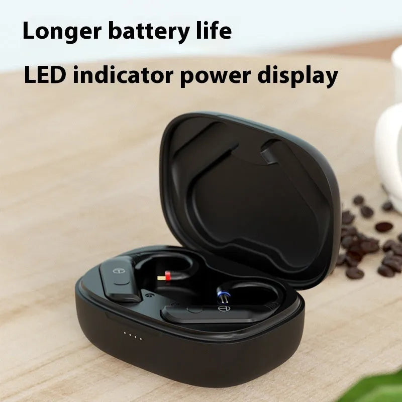 BT20 Pro Bluetooth headset upgrade module, plug-in ear hook design, four connector variants, plastic housing