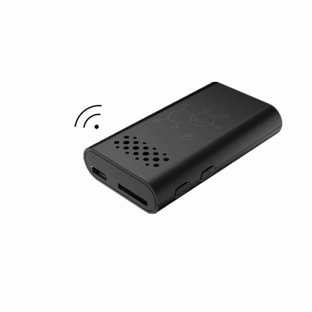 Black smart security camera with 1080p HD definition for WiFi home monitoring