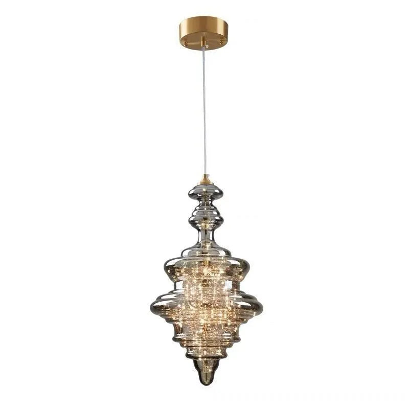 Modern glass chandelier ceiling lamp with adjustable drop length in contemporary simplicity style