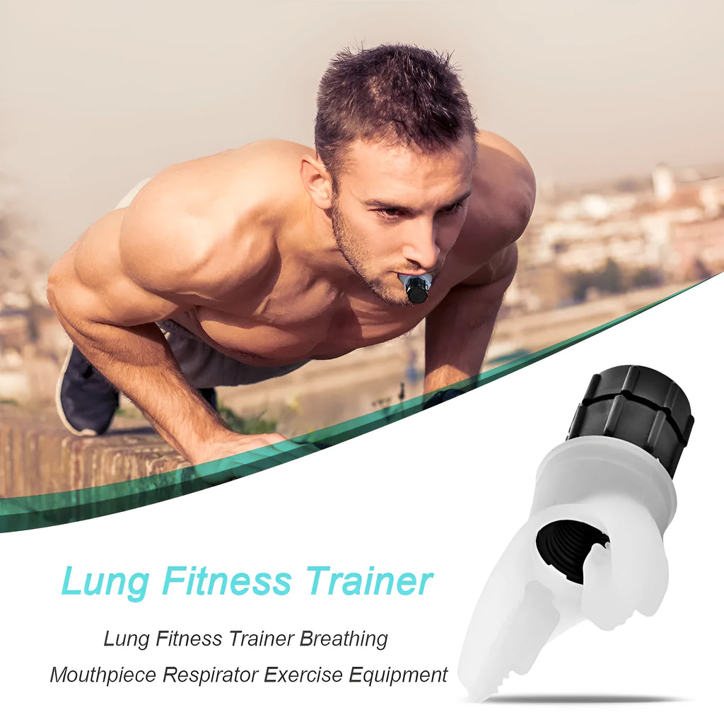 Breathing trainer respirator with adjustable resistance in white and black silicone