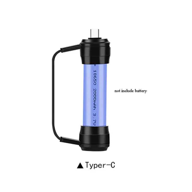 Mini portable keychain emergency charger with 18650 lithium battery slot