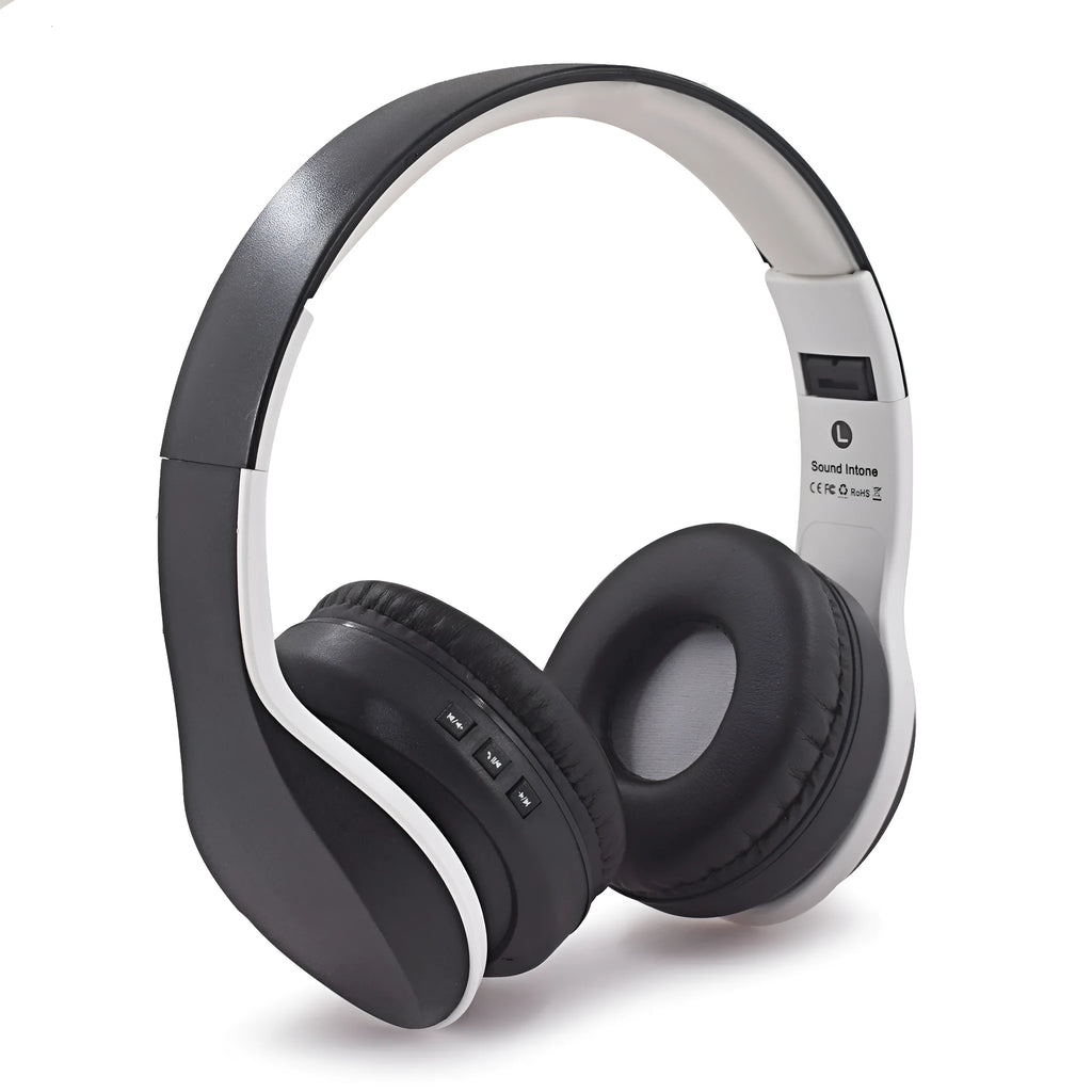 Bluetooth 5.0 wireless stereo sports headset in Black or White with 300mAh battery and 10m range