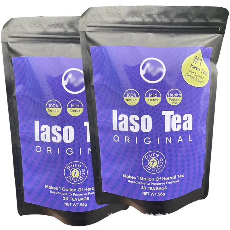 Packet of sugar-free instant slimming tea powder for cold water preparation