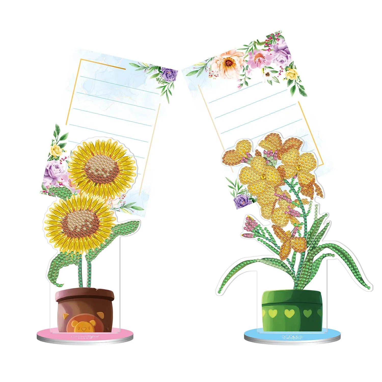 Diamond painting decorative note clip desktop decoration with frameless handmade construction