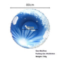 Children's PVC plastic ski ring toy with winter sport prints for outdoor pretend play.