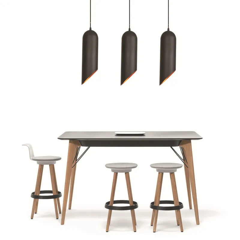 Iron retro industrial chandelier in D8053 matte black finish with choice of suspension length