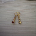 Women's heart-shaped fashion earrings in gold and silver colour options with electroplated alloy construction