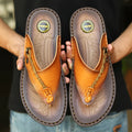 Men's dark blue herringbone pattern outdoor slippers with rubber sole, shown in a plus size.
