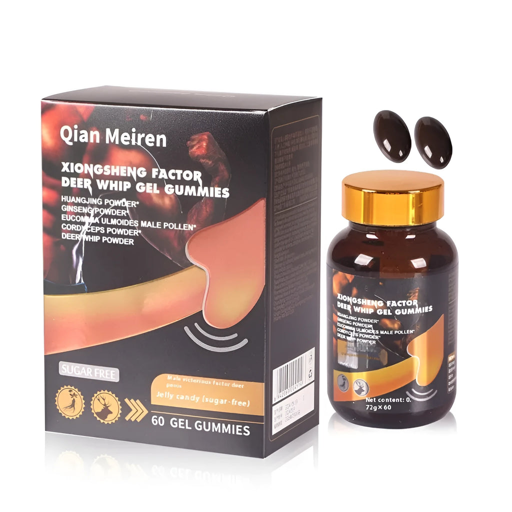 Bottle of male oral health care soft capsules, 0.72g 60 tablets, gel candy manufactured