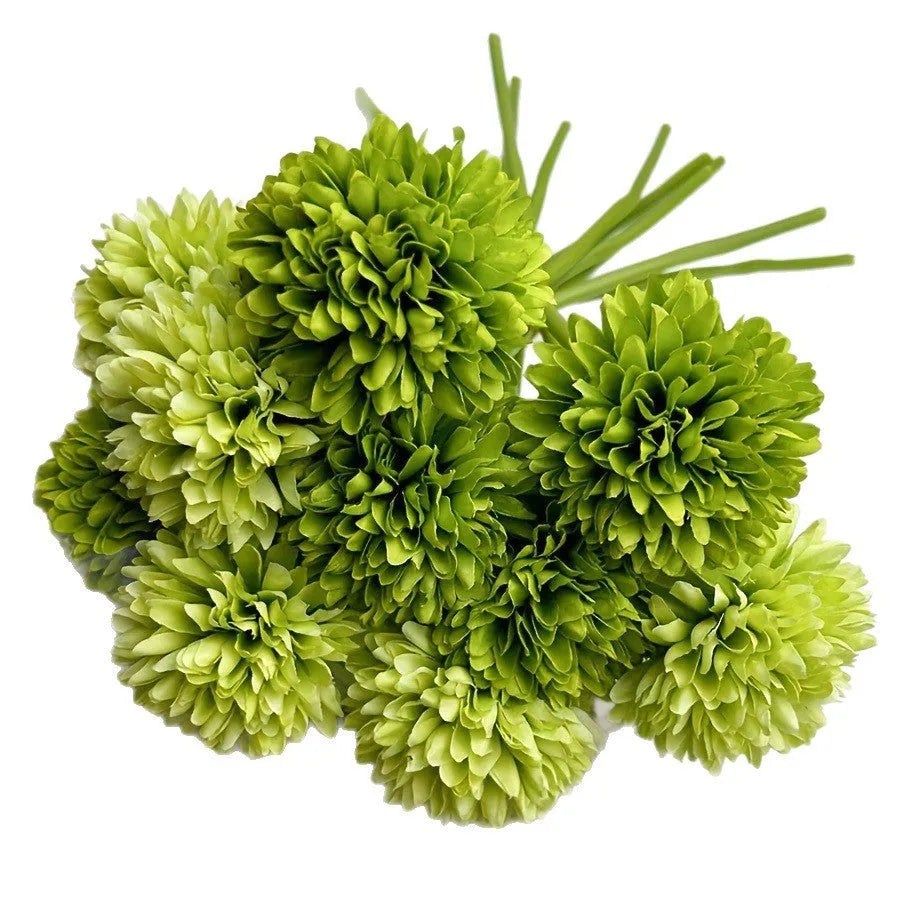 Green artificial silk flower in dark green or light green, 20 x 6 x 5cm, for desktop and home decoration