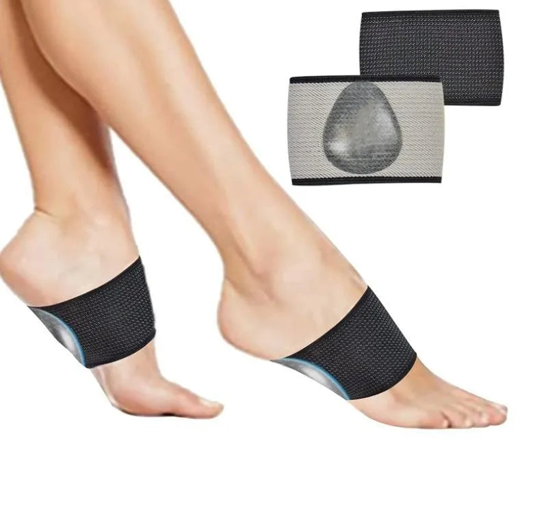 Elastic foot bandage with heart-shaped design for arch support
