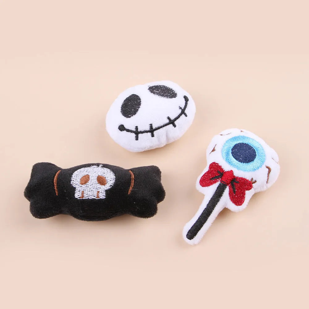 Small cat teaser wand with a fluffy plush toy tail, shown in candy colour design.