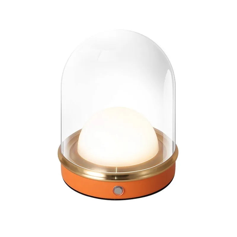 Minimalist acrylic night light 110x130mm with 3W battery-powered LED in orange red green for bedside table decor