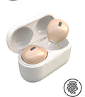 Invisible wireless in-ear headphone with 9mm non-flashing drivers in skin colour