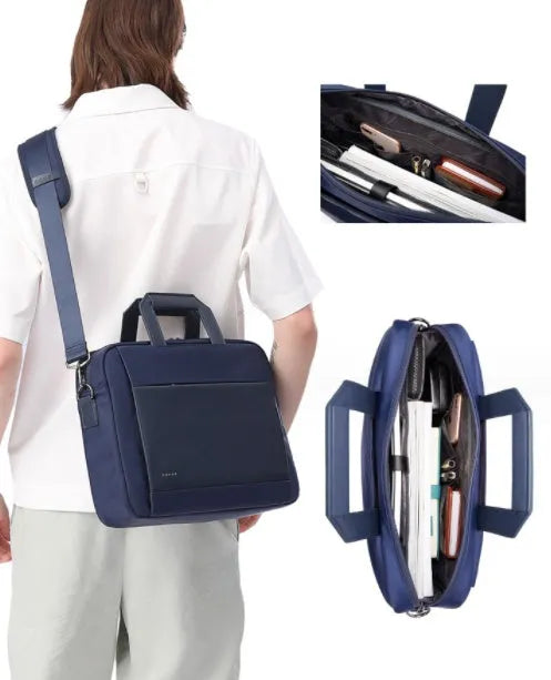 Large capacity Oxford cloth computer bag for 15 inch laptop, black solid colour