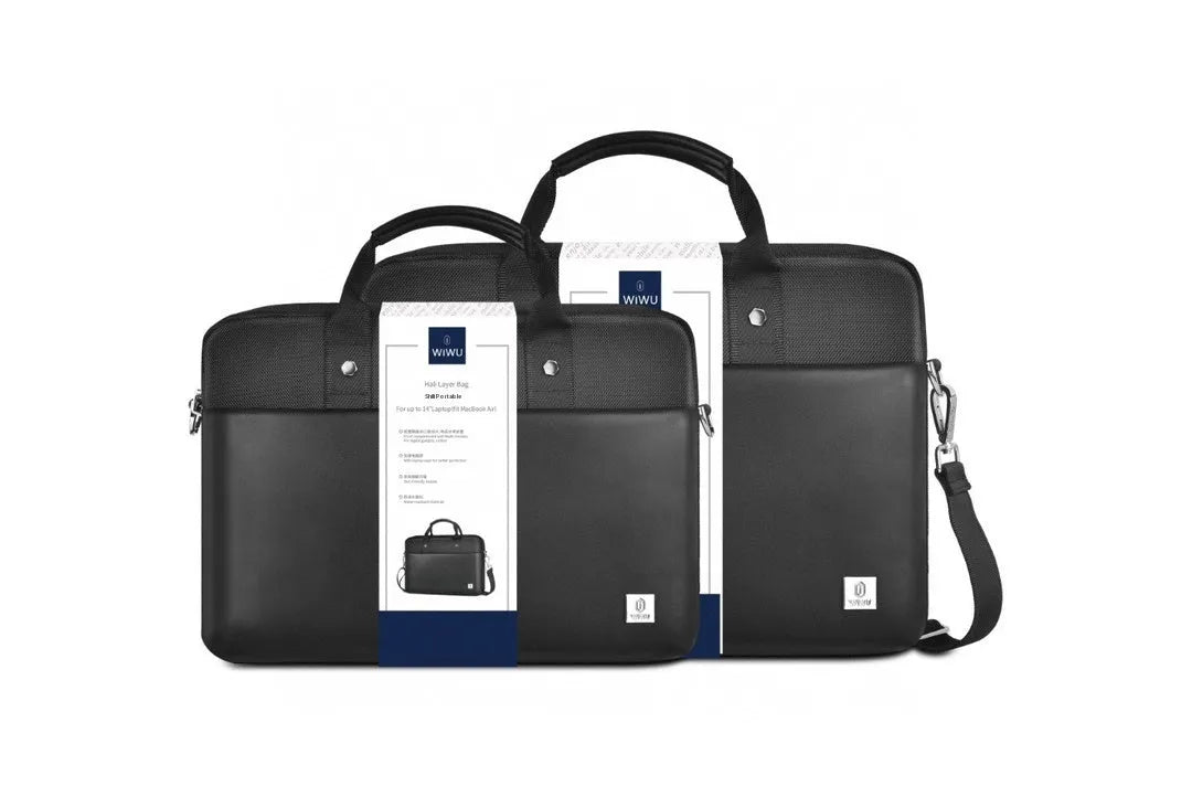 Black multi-pocket laptop backpack with separate computer compartment and organisers