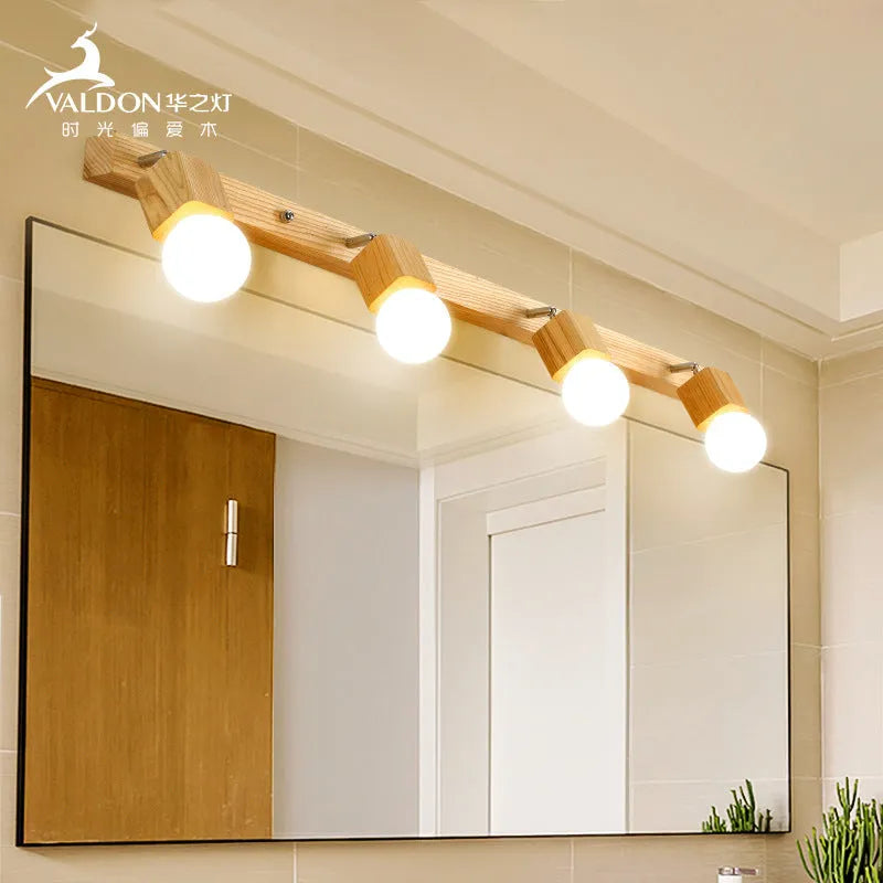 Circular 24cm LED wall lamp with illuminated mirror cabinet in single head design