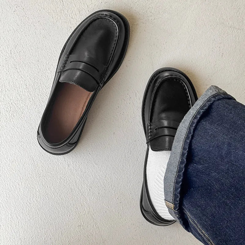 Men's slip-on casual shoe in microfiber with rubber sole, shown in apricot colour.