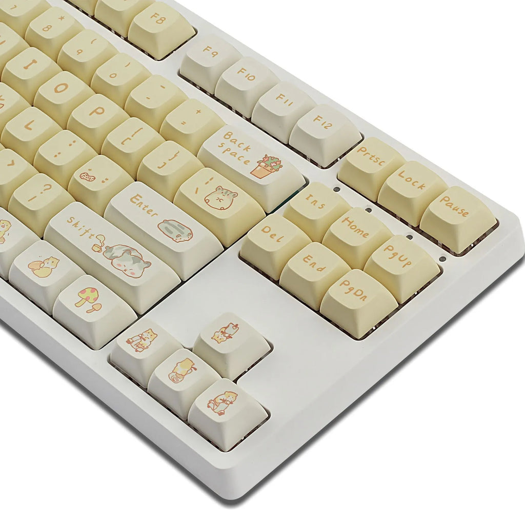 Custard Cute mechanical keyboard keycap set in XDA profile for 68 75 98 100 keyboards