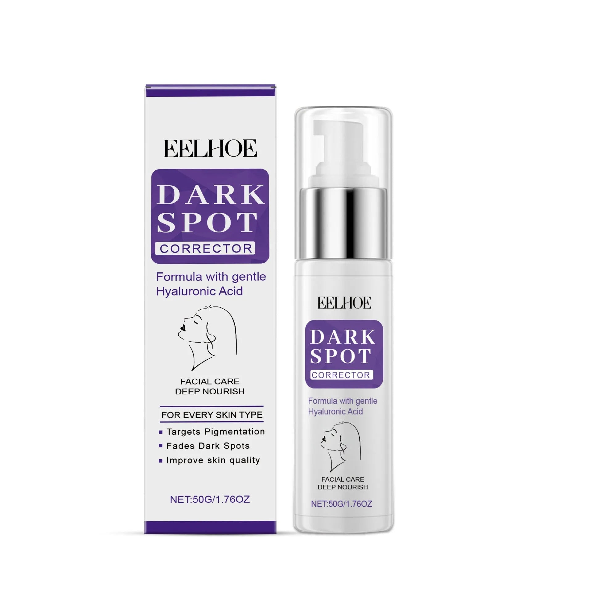 50g skin care cream jar with water and oil balance formula for daily moisturising and pore refinement