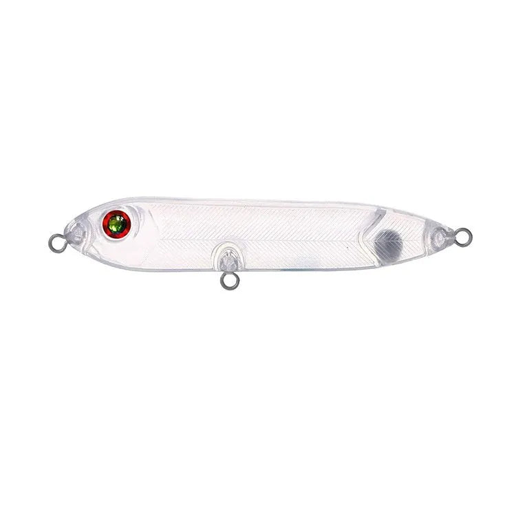 9.5cm transparent blank fishing lure body with 7mm fish eye for DIY customisation