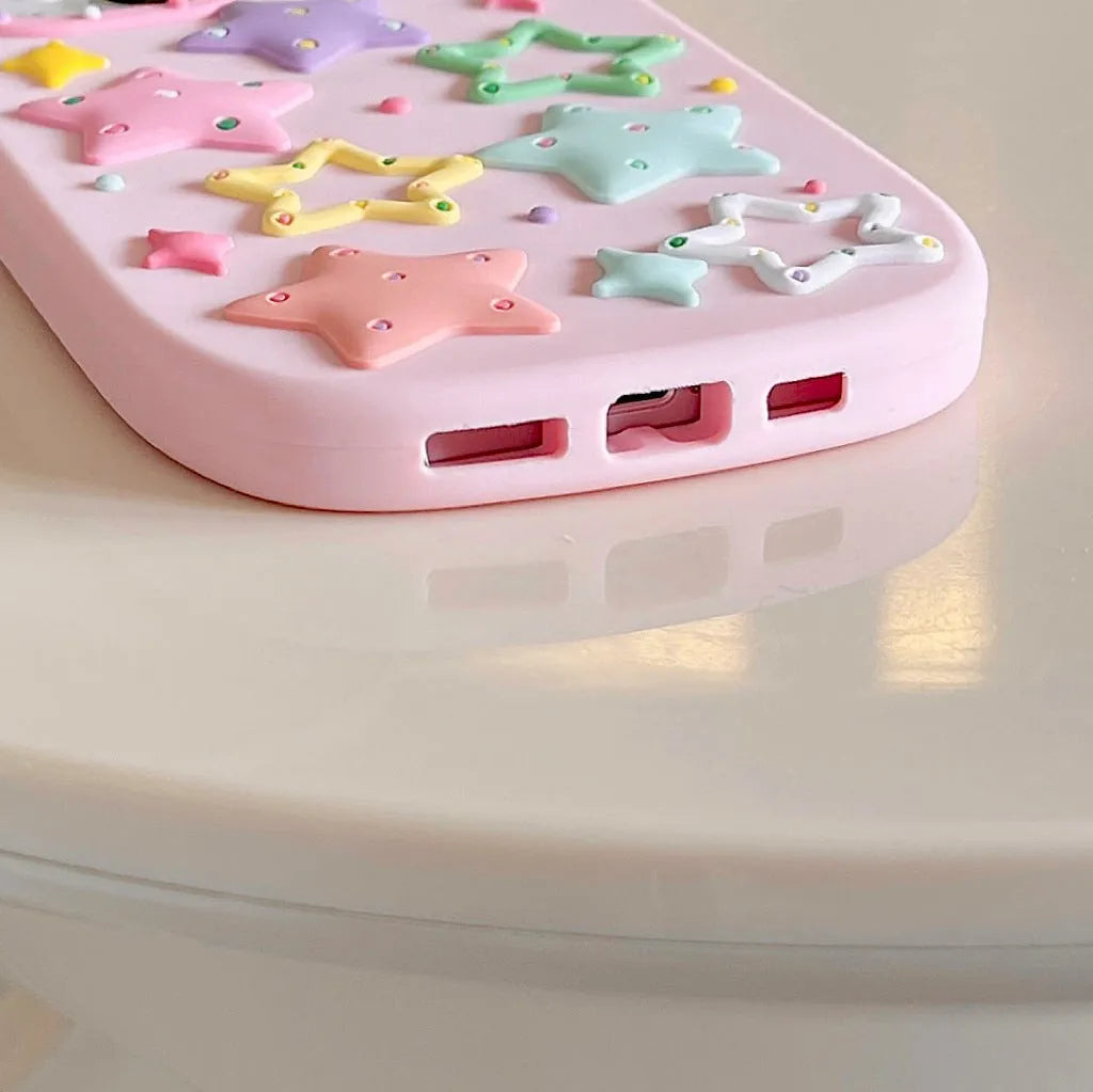 Oval foundation colour five-pointed star silicone phone case for iPhone 13 Pro Max